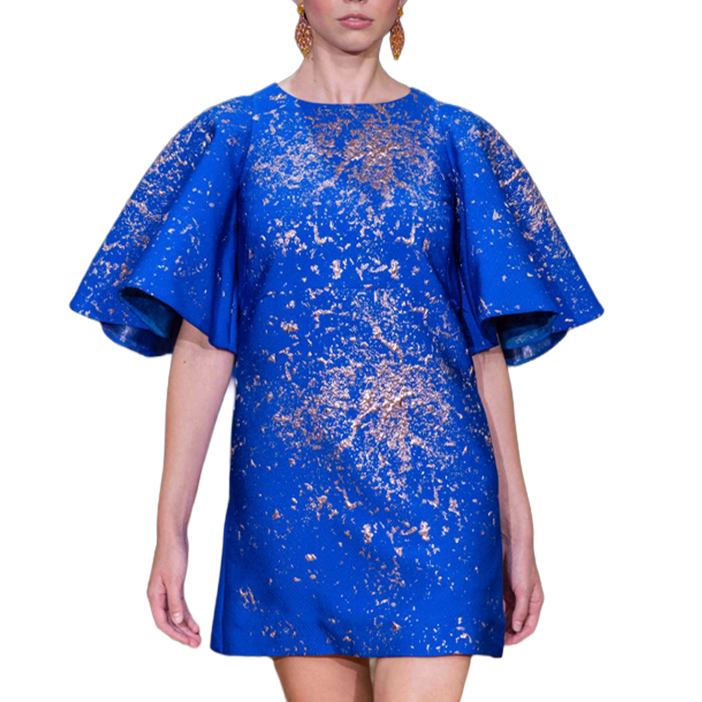 Brocade Flounce Dress