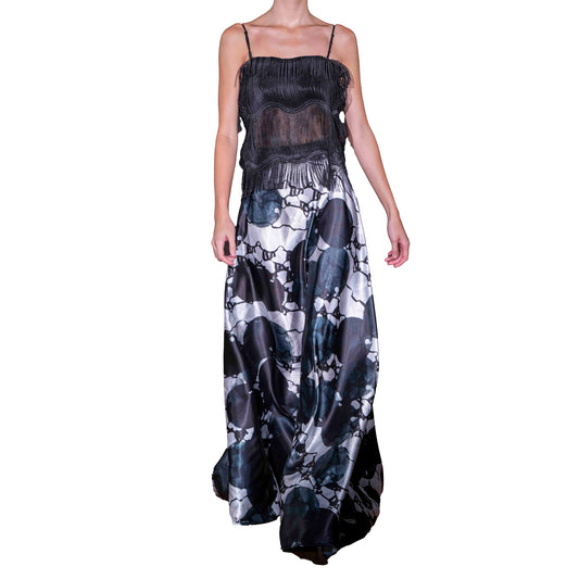 Dot Print Maxi Skirt