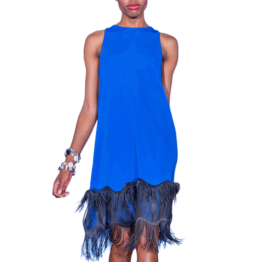 Fringe Hem Tank Dress