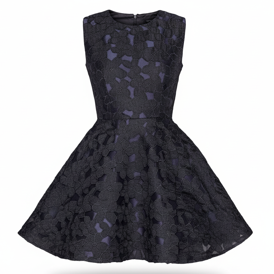 knee length floral skater dress Wisteria Floral Print Mini Skater Dress