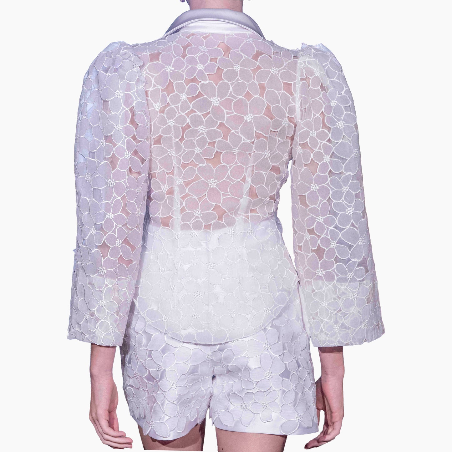 Embroidery Floral Button Down Top
