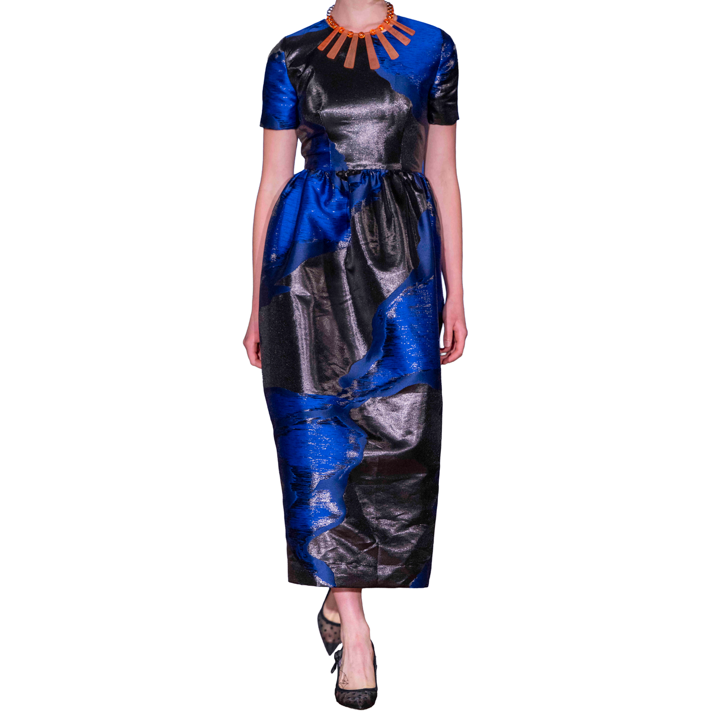 Brocade Tank Midi Dress