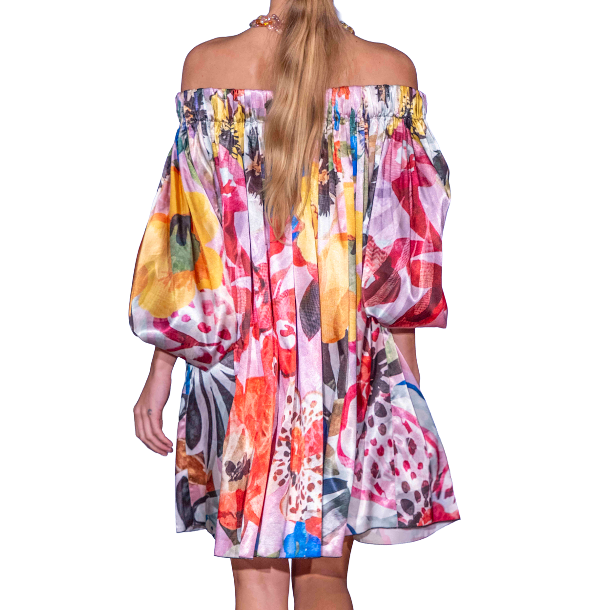 cold shoulder dress Charmeuse Floral Cold Shoulder Dress – Shop Galindo USA