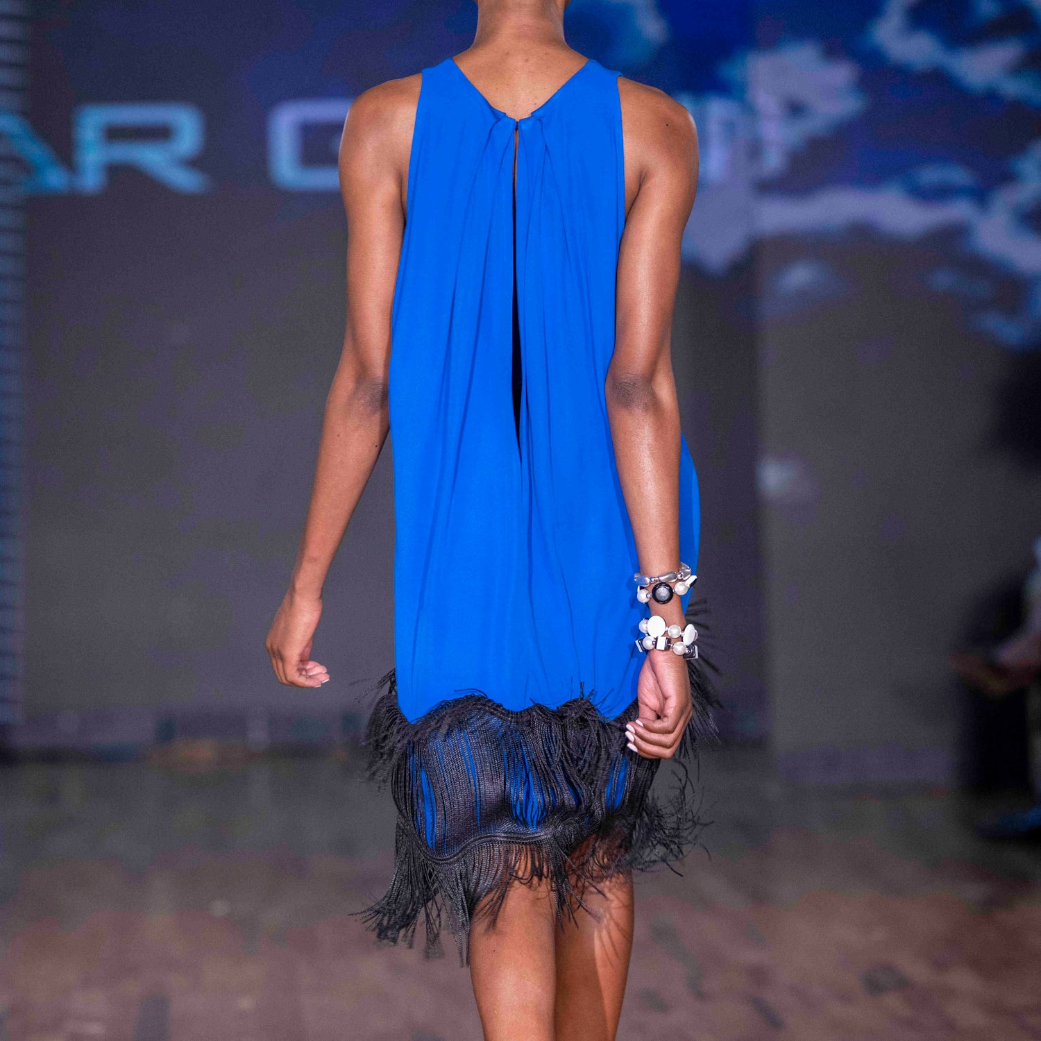 beaded fringe tank dress BEADED FRINGE TANK DRESS