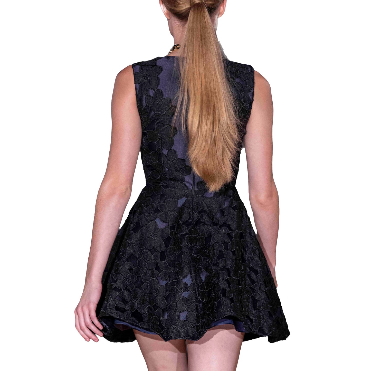 Floral Embroidery Skater Dress
