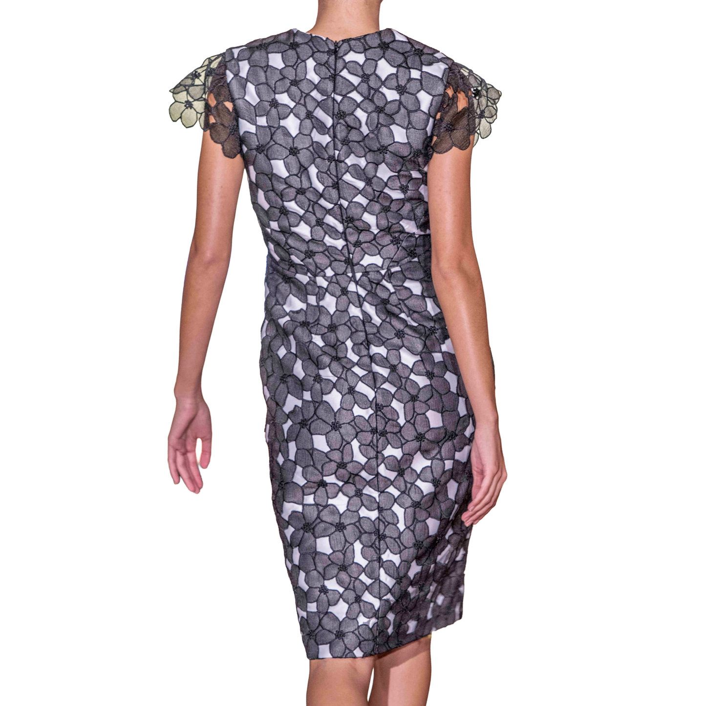 Embroidery Floral Body Con Dress