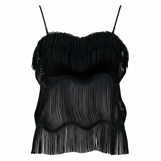 Black Fringe Cami