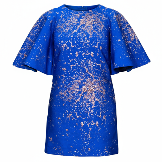 Brocade Flounce Dress