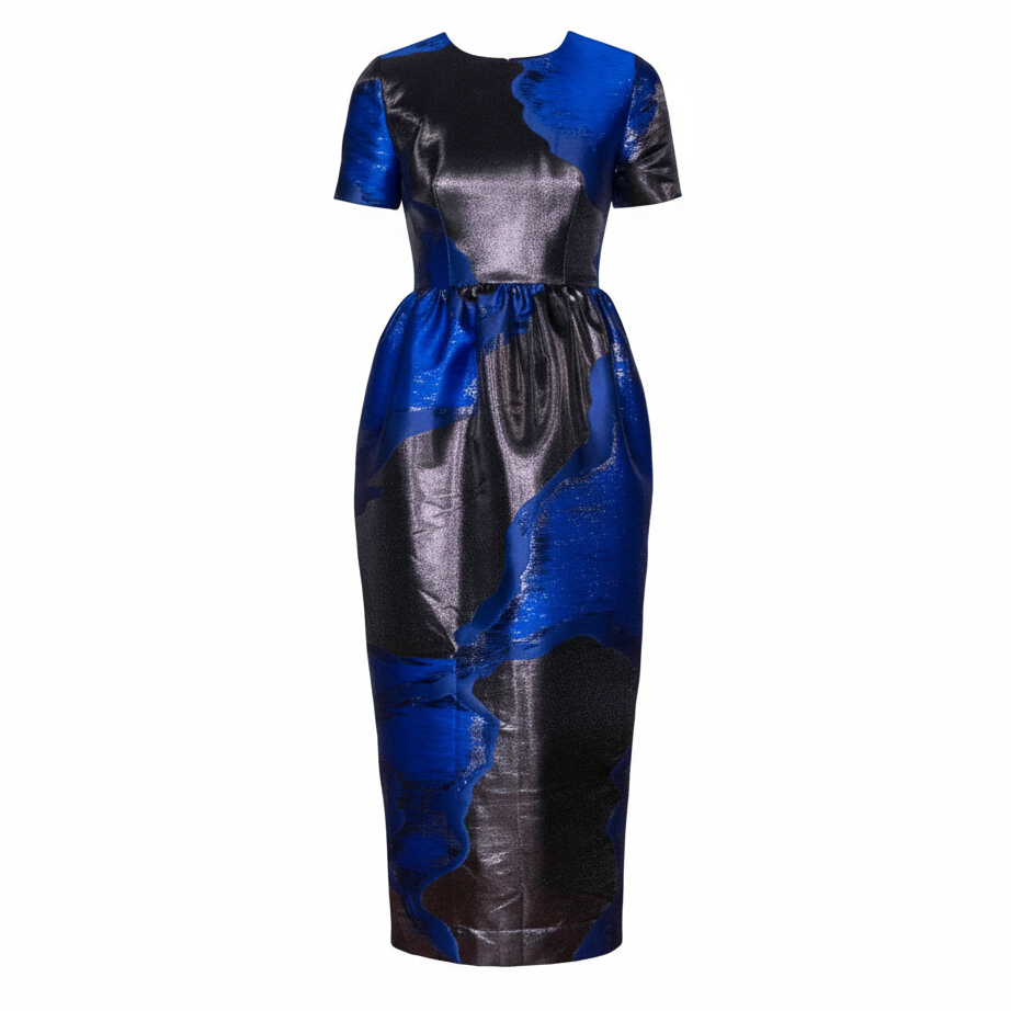 Brocade Tank Midi Dress ghost mannequin