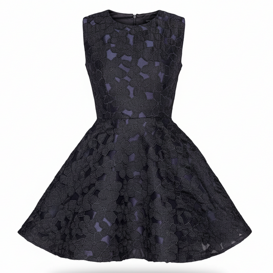 Ghost Mannequin - Floral Embroidery Skater Dress