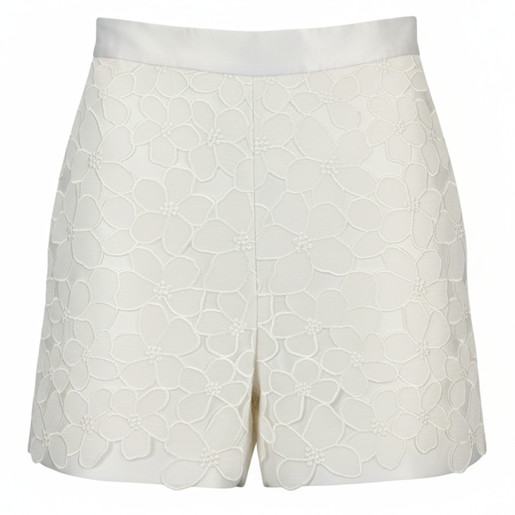 Embroidery Floral Shorts
