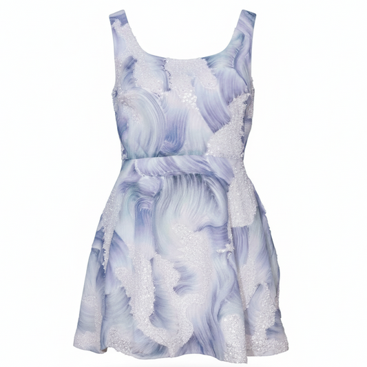 Sky Soutache Skater Dress - Ghost Mannequin