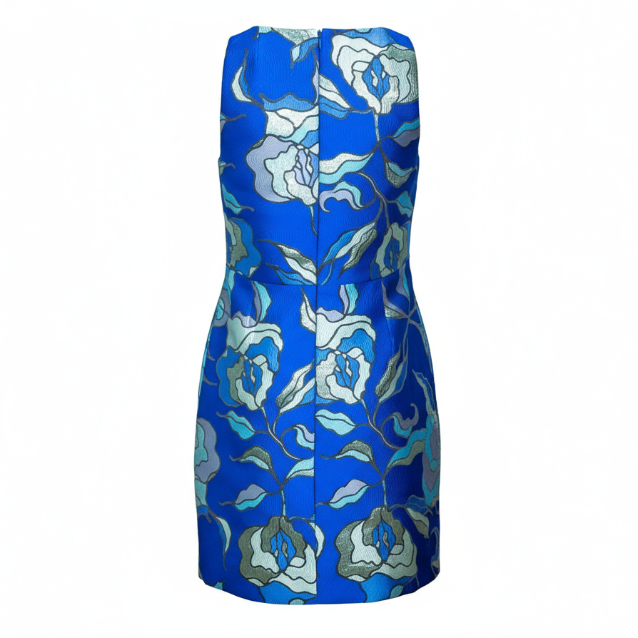 Tiffany Brocade Shift Dress back view